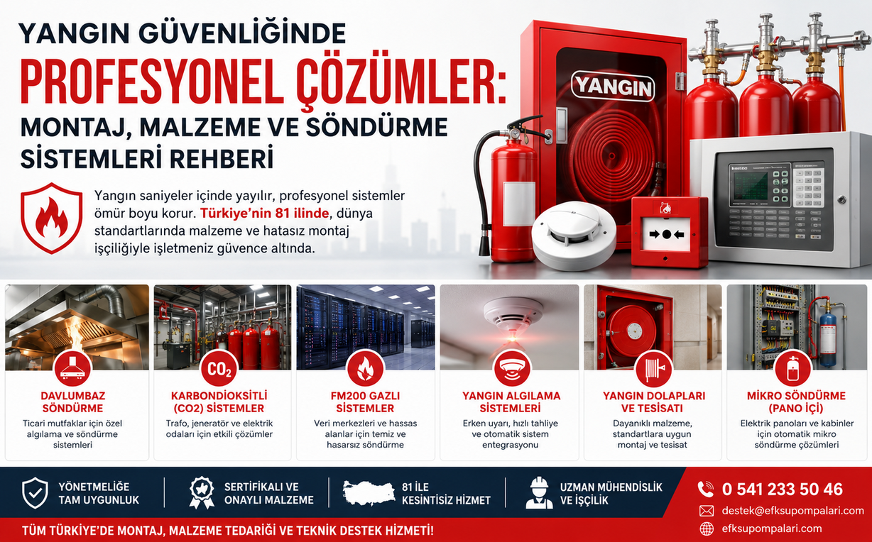 Alev Almadan Önlemini Al: Türkiye Geneli Yangın Söndürme Sistemleri