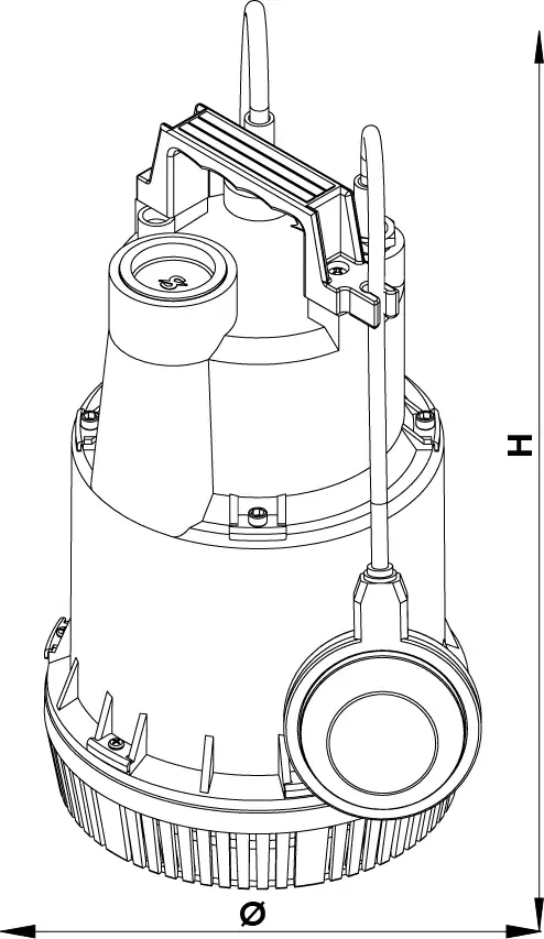 SDF10 0.65 KW 0.85 HP 220 V DRENAJ DALGIÇ POMPA