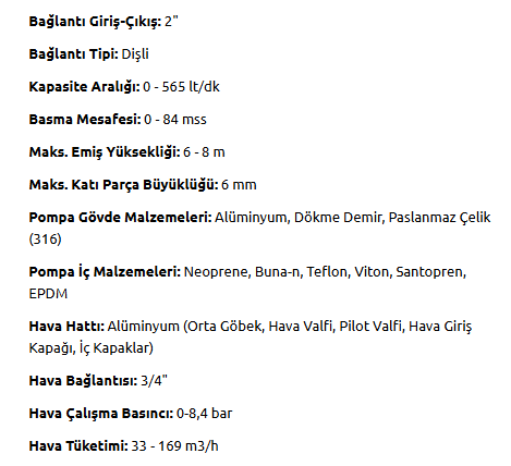 DP20 METALİK DİYAFRAMLI POMPA