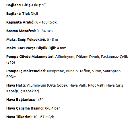 DP10 METALİK DİYAFRAMLI POMPA