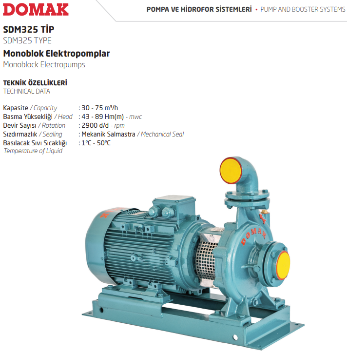 SDM325 Monoblok Elektropomplar