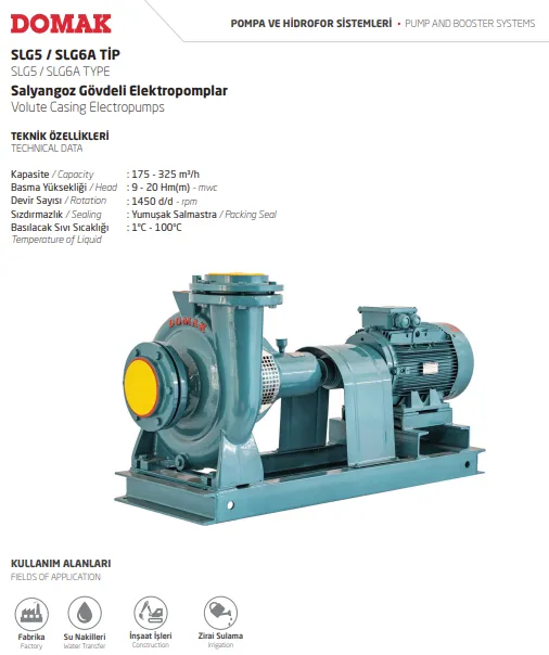 SLG5 / SLG6A Tip Salyangoz Gövdeli Elektropomplar