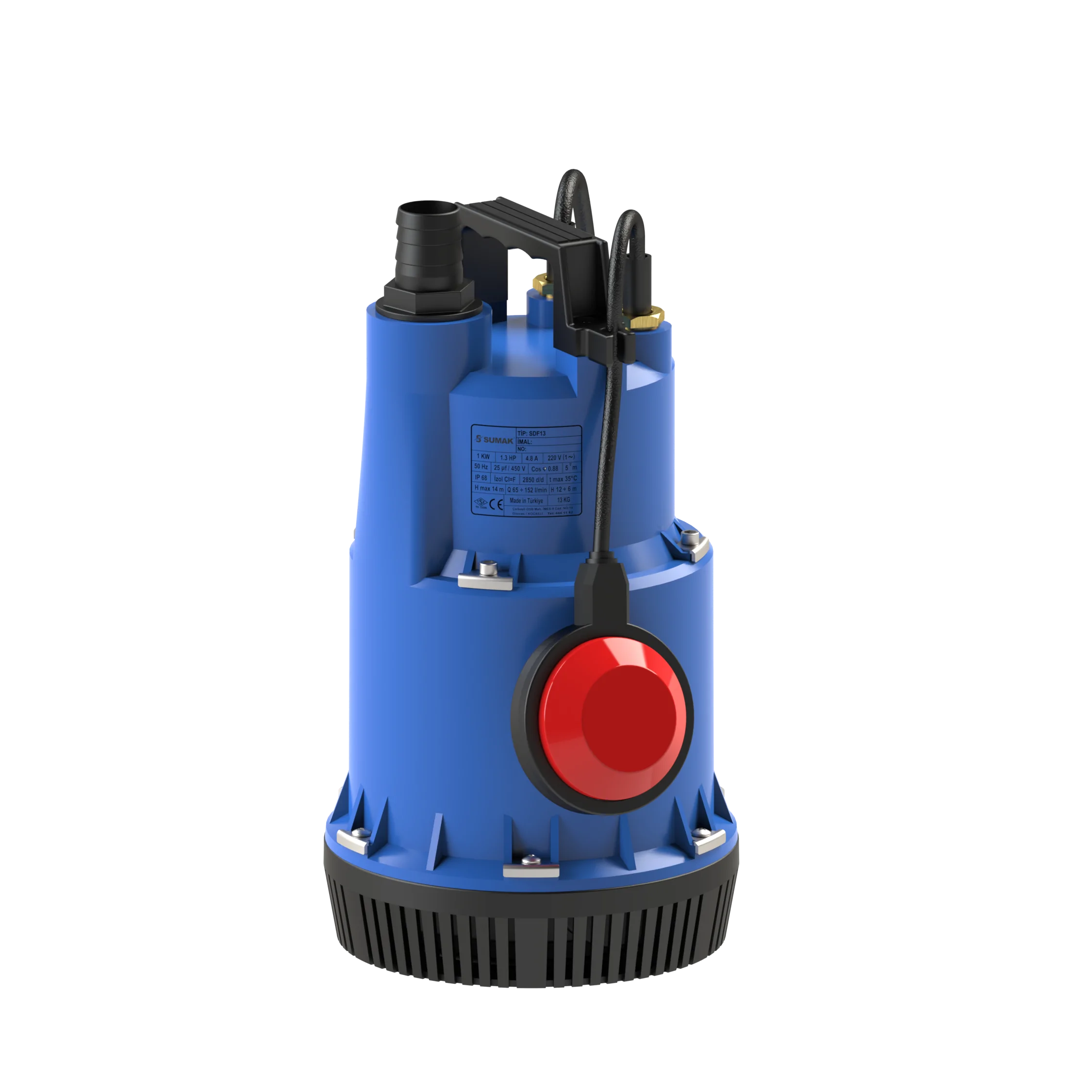 SDF10 0.65 KW 0.85 HP 220 V DRENAJ DALGIÇ POMPA